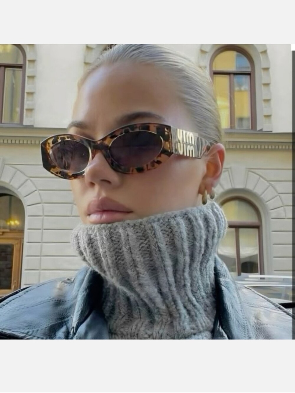 🔥NEW✨ Miu Miu ✨ Authentic Tortoiseshell Brown & Black Cat-Eye Sunglasses 😎 - Picture 14 of 16